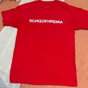 Anti Social Social Club Red Tee with White Text